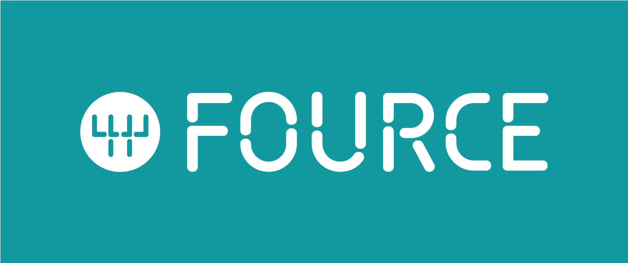 Fource Logo Wit Turquoise