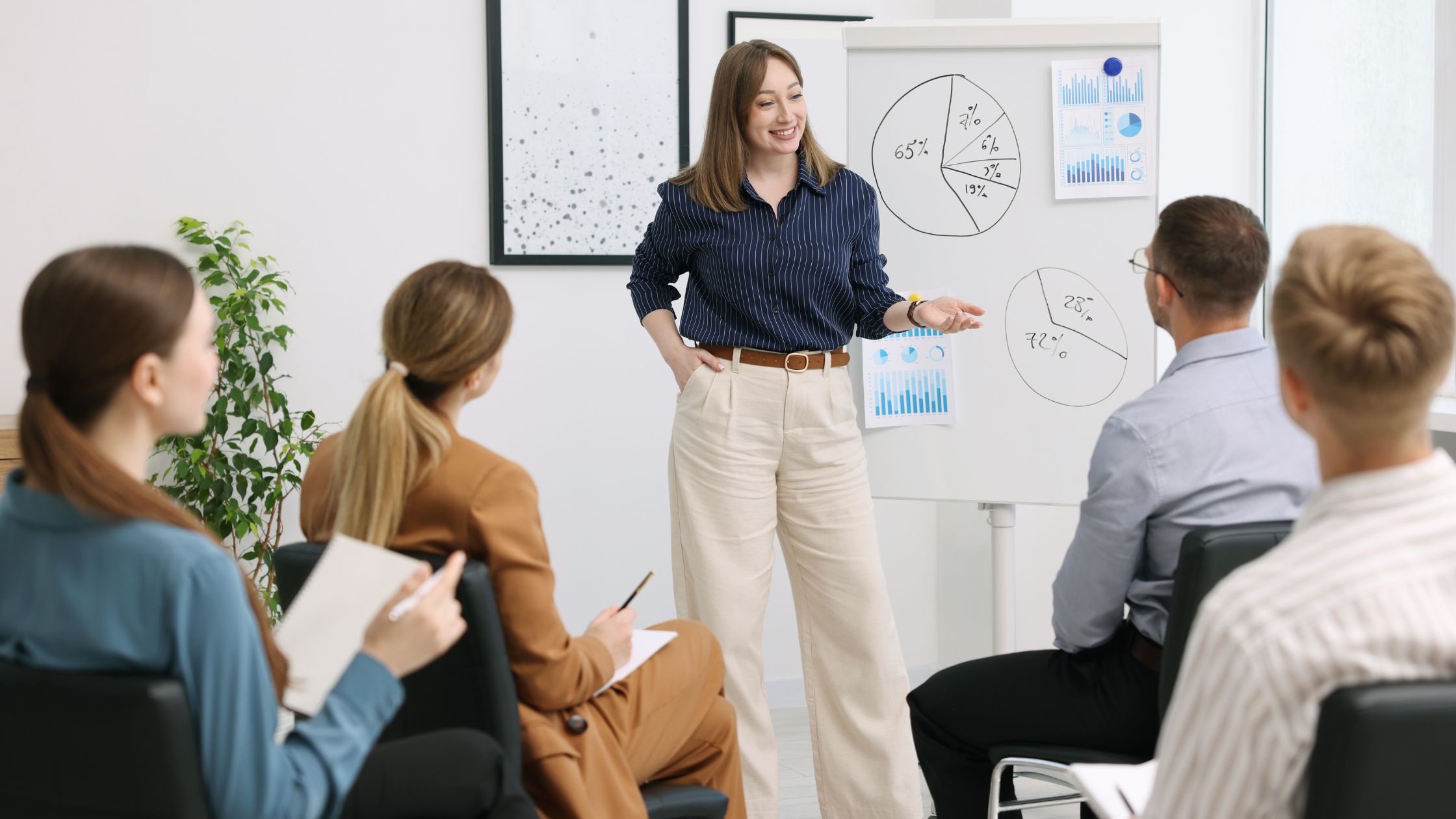 HR Learning and Professional Development meeting in the workplace with a HR Leader and business colleagues