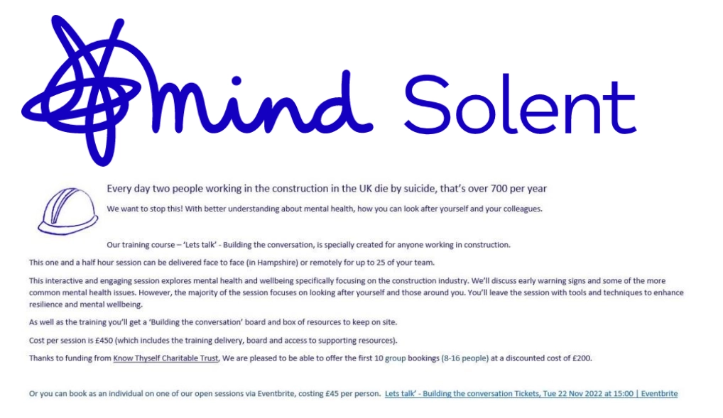 Solent Mind infographic