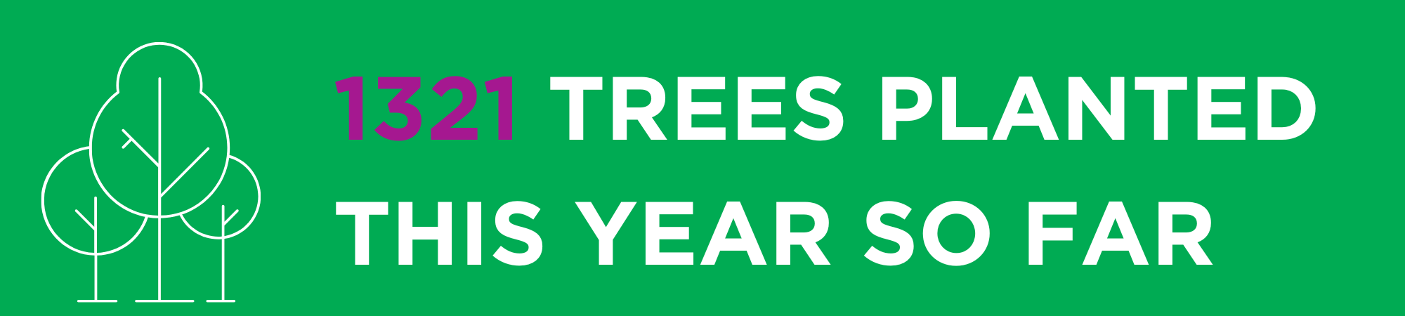 1321 Trees planted this year