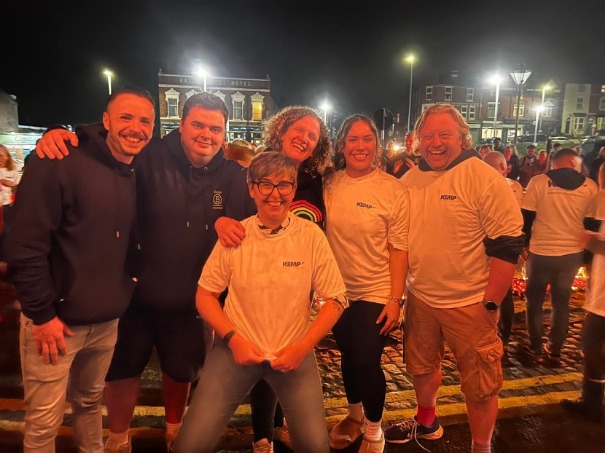 FIRE WALK for KEMP Hospice sponsored by Hewett Recruitment