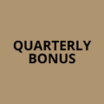 coloured square saying quarterly bonus