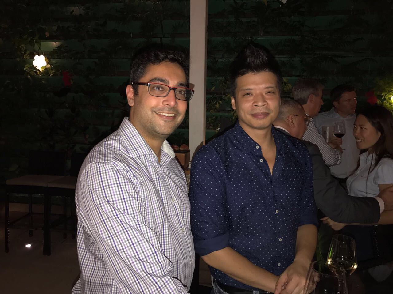 Hospitality networking two men
