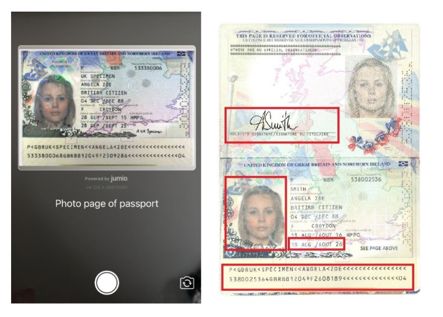 A close-up of a passport  Description automatically generated