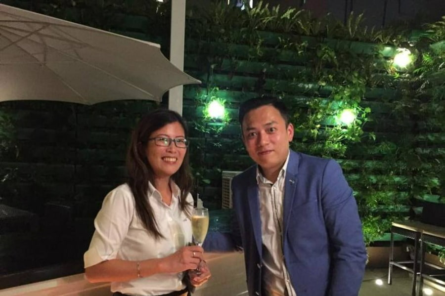 Networking photo of man and woman
