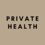 coloured square saying private health