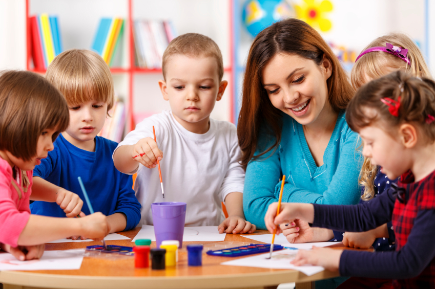 Teacher Kids Painting