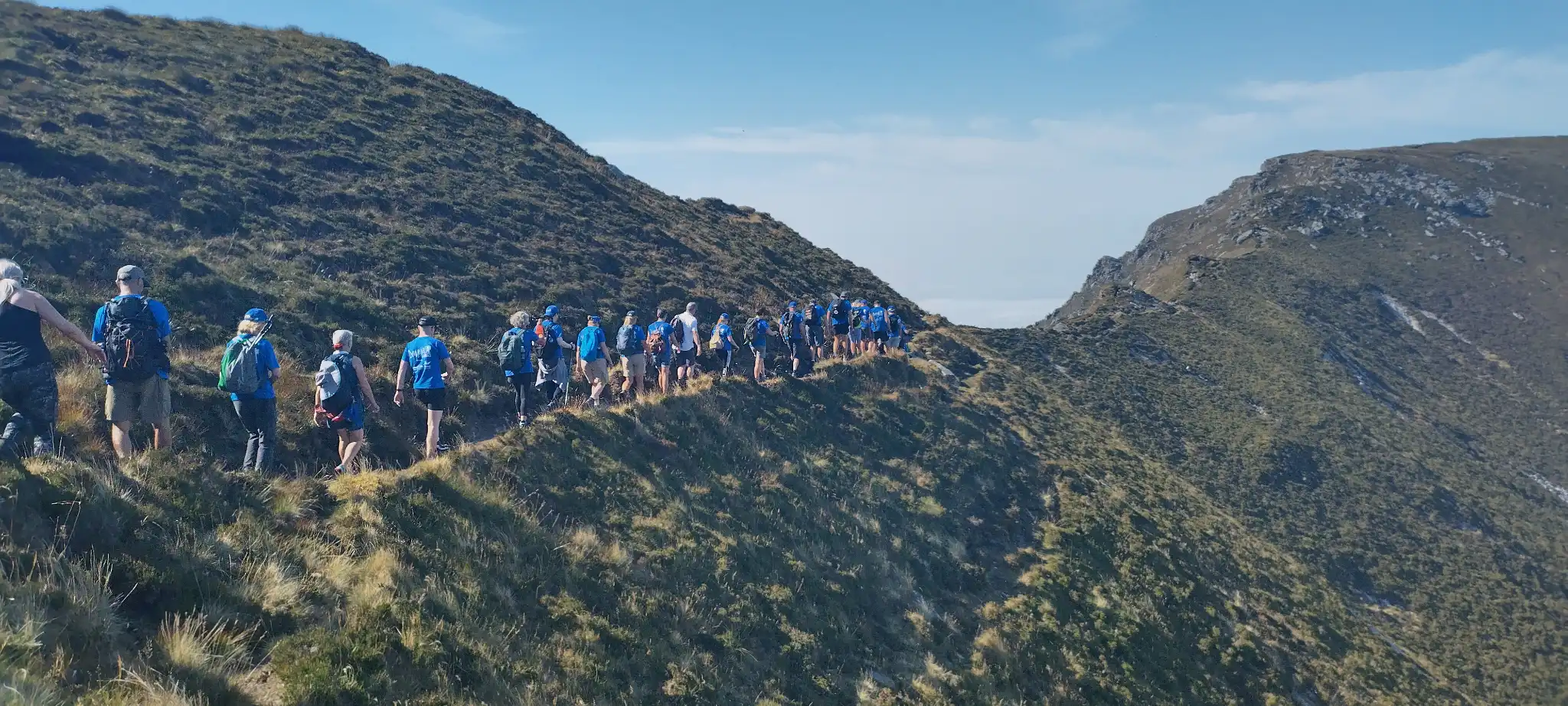 Hikers on Sliabh Liag during the Donegal Camino 2024