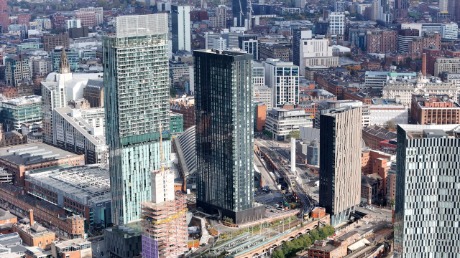 Aerial view of Manchester 