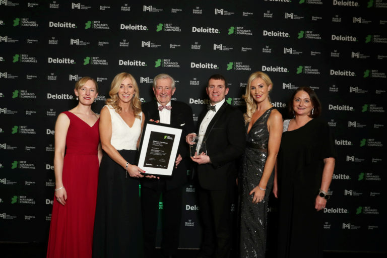 Collins Mc Nicholas winning Deloitte best managed company 