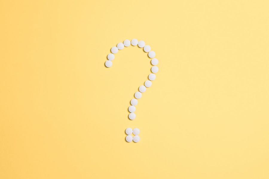 White Beads On Question Mark Sign 3683053