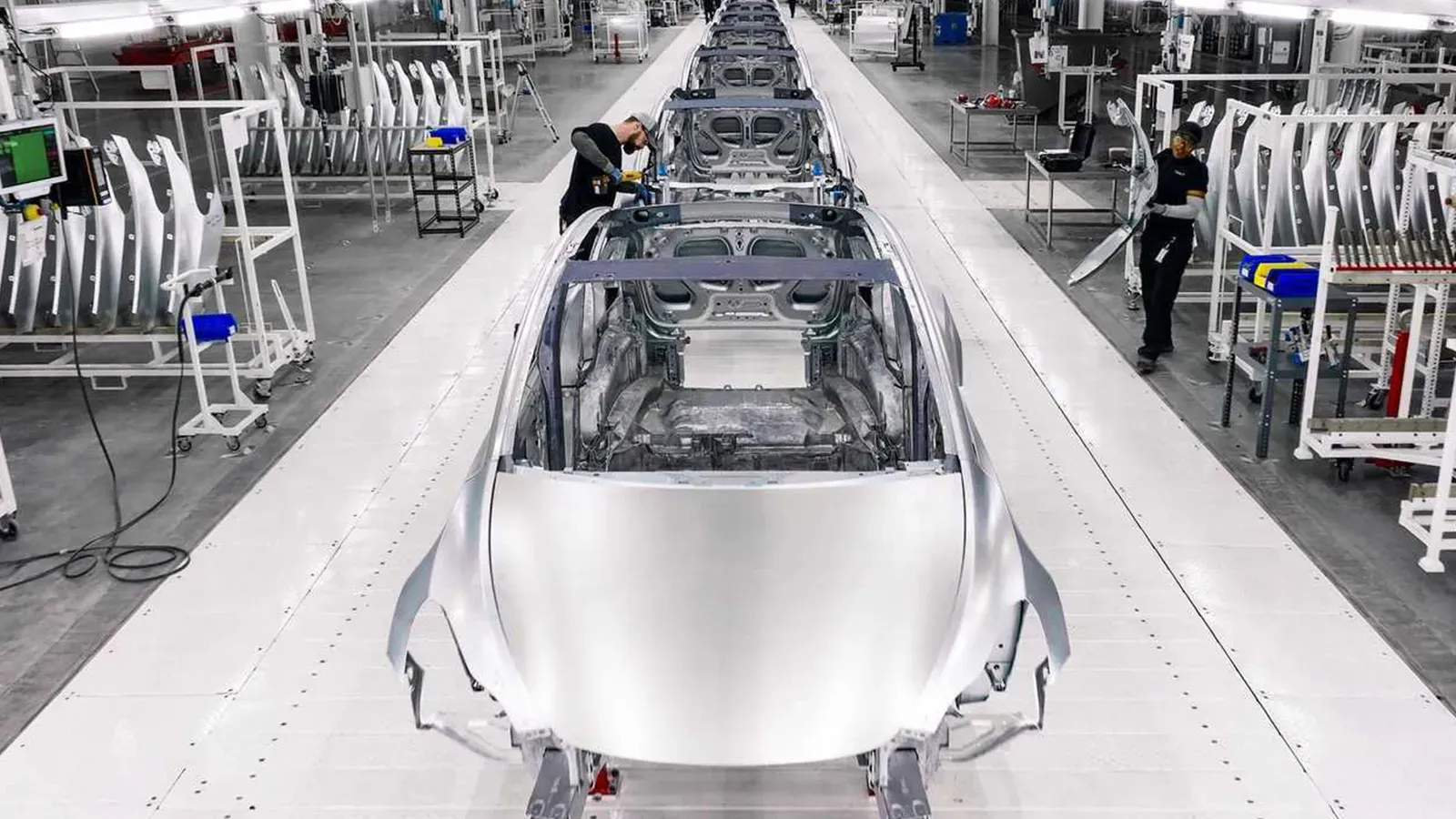 Tesla production line front