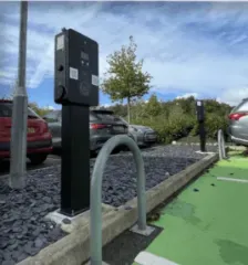EV chargers at the green parking image