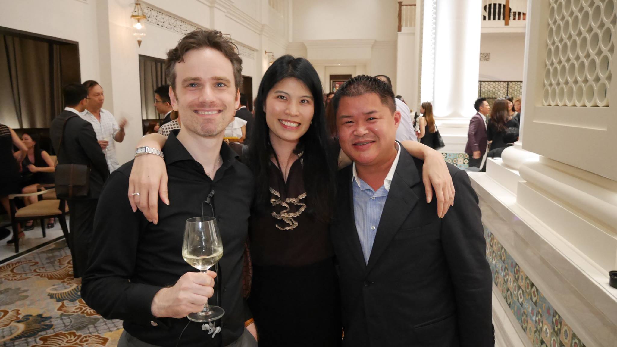 Networking photo of three people