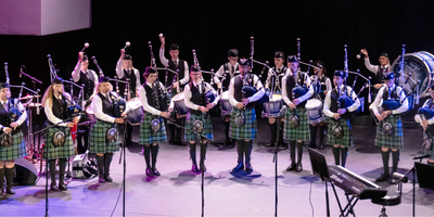 Kilbarchan Pipe Band at the 'Our Language Our Music' concert