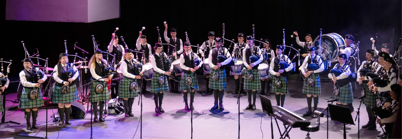 Kilbarchan Pipe Band at the 'Our Language Our Music' concert