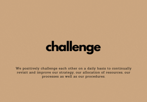 coloured rectangle saying challenge