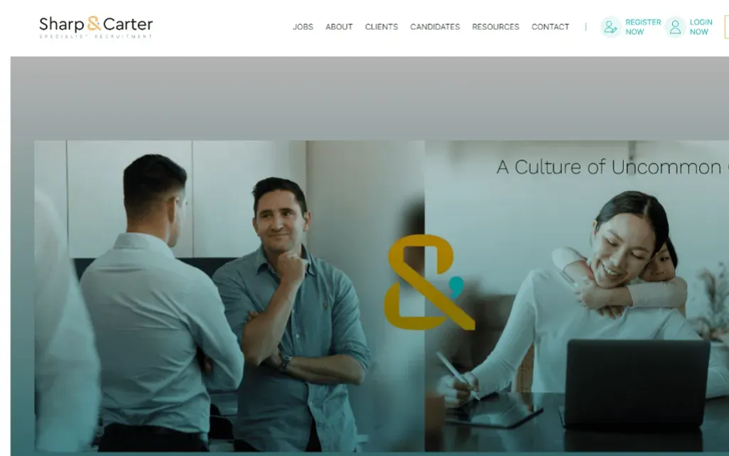 Sharp & Carter desktop website design