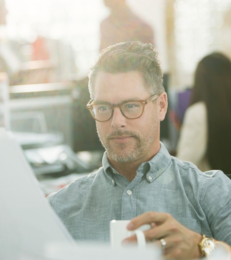 People looking at a tablet