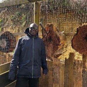 Tunde Olashore is an experienced recruitment specialist, who likes being taken out of his comfort zone and here was learning the skill of axe throwing on a Next Phase team building day