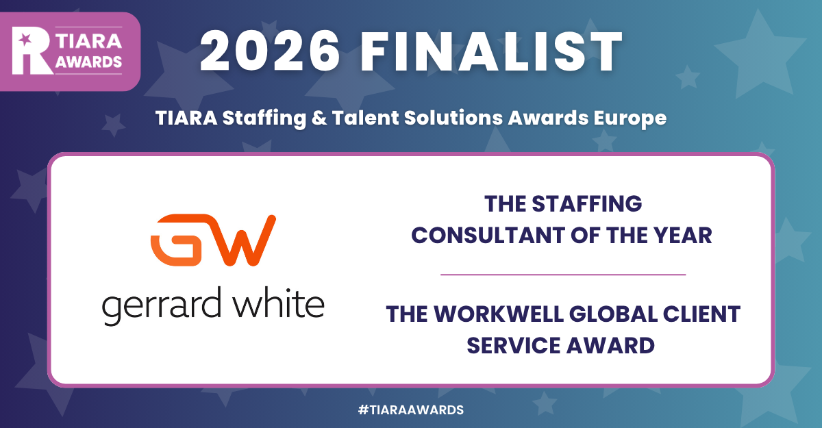 Finalist at the TIARA 2926 awards - best client service and staffing consultant of the year - Cam d'Espagnac