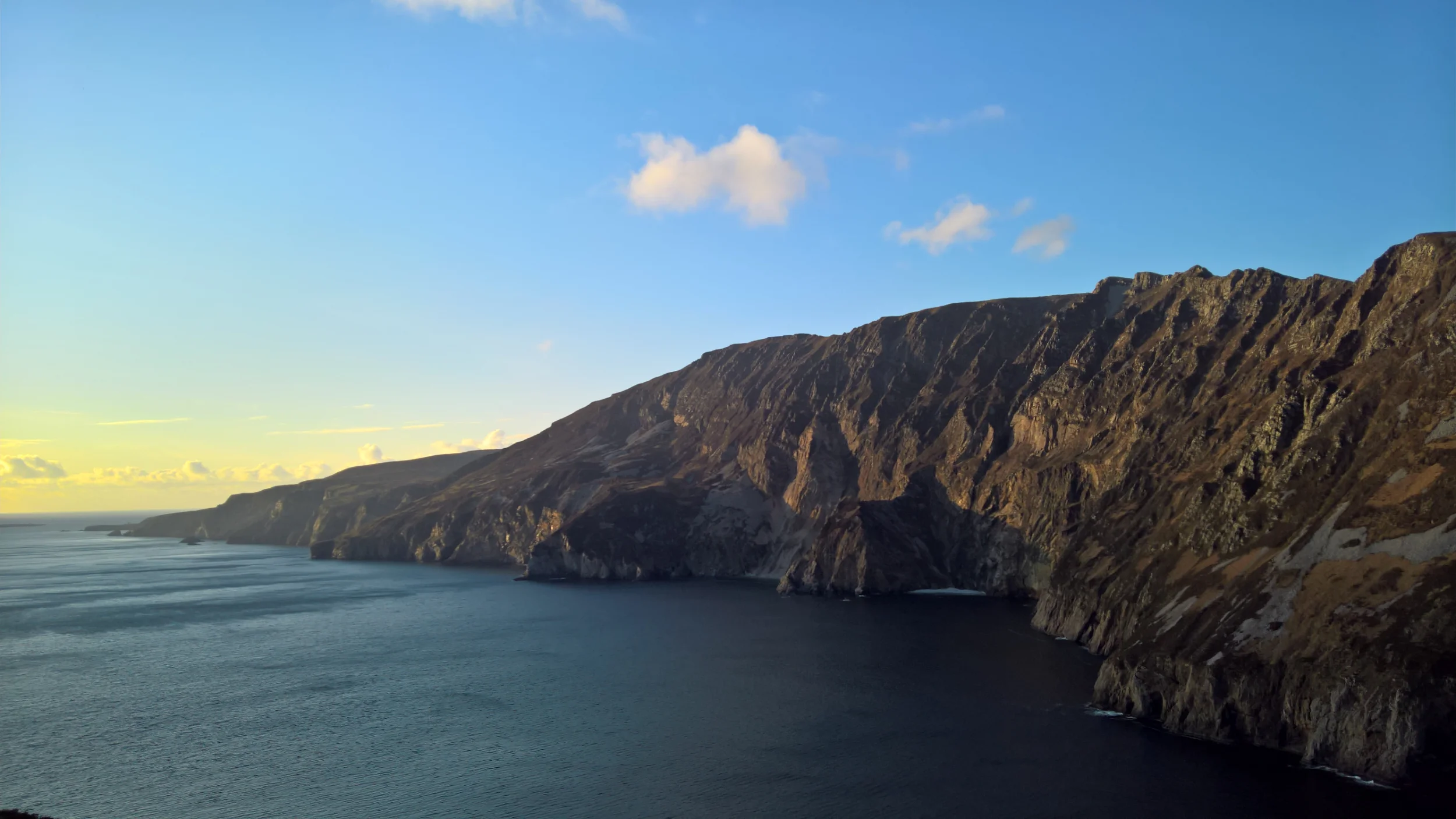 Panoramic view of Slieve Liag along the Wild Atlantic Way