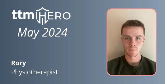 Physiotherapist TTM Heroes Winner May 2024