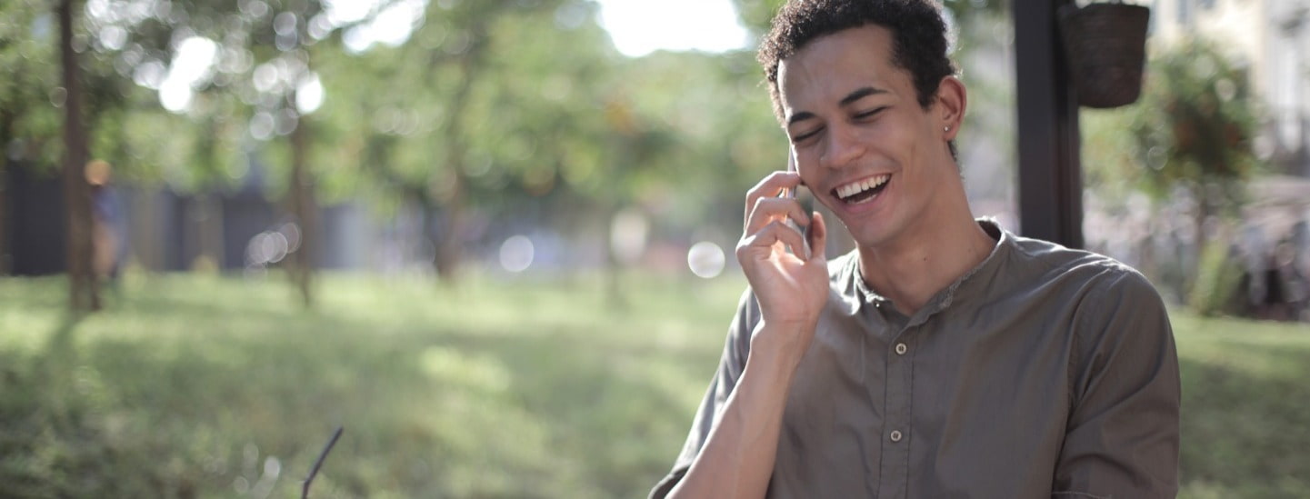 Man getting in touch with recruitment agency