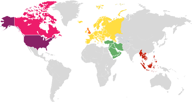 From San Francisco to Singapore map