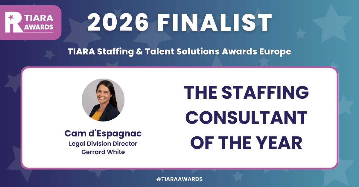 Staffing Consultant of the Year Finalist - Can d'Espagnac - TIARA Awards 2026