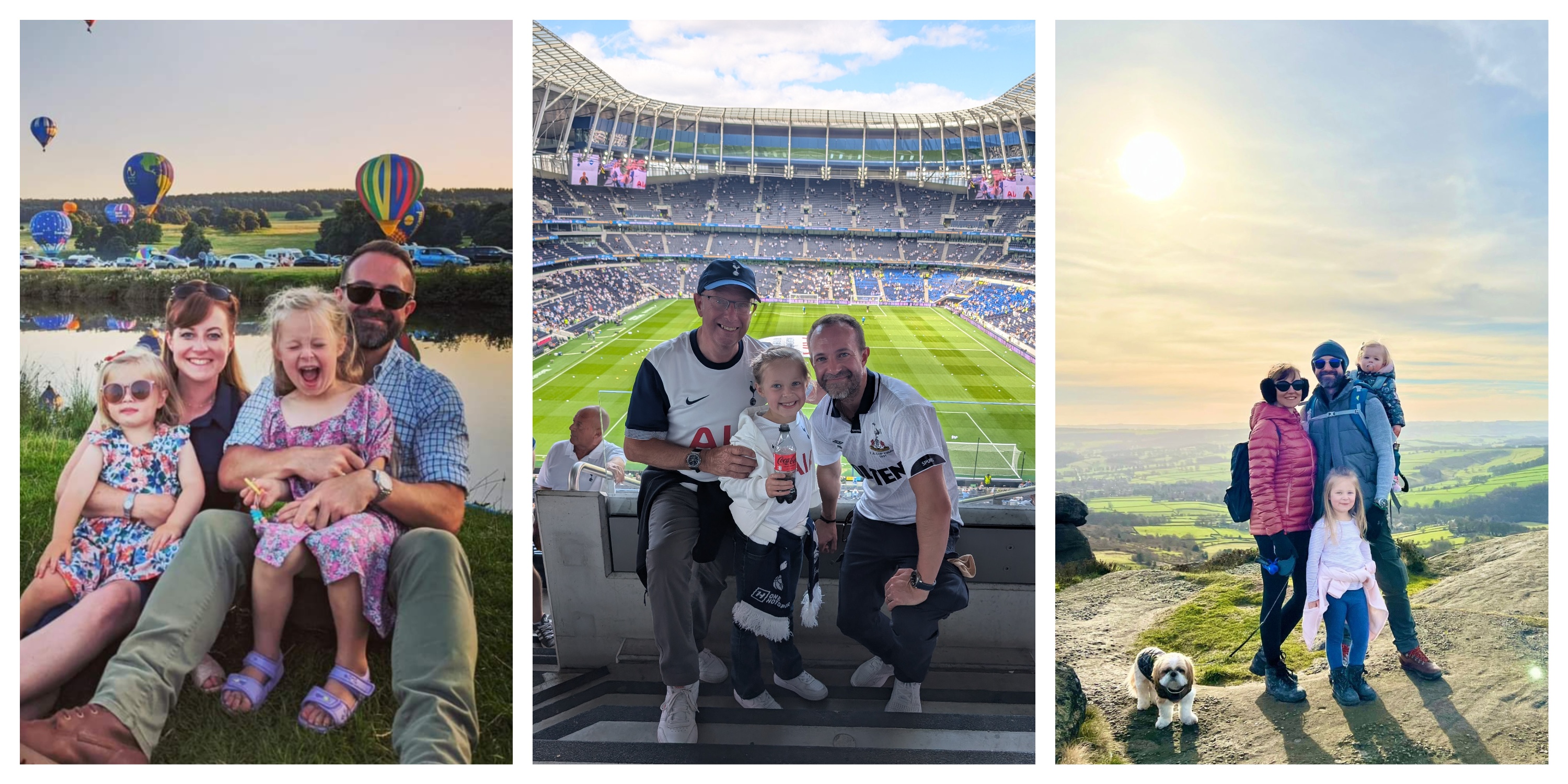 featuring people with their children at a soccer game, capturing joyful family interactions and excitement.