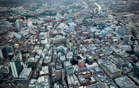 Aerial view of Manchester