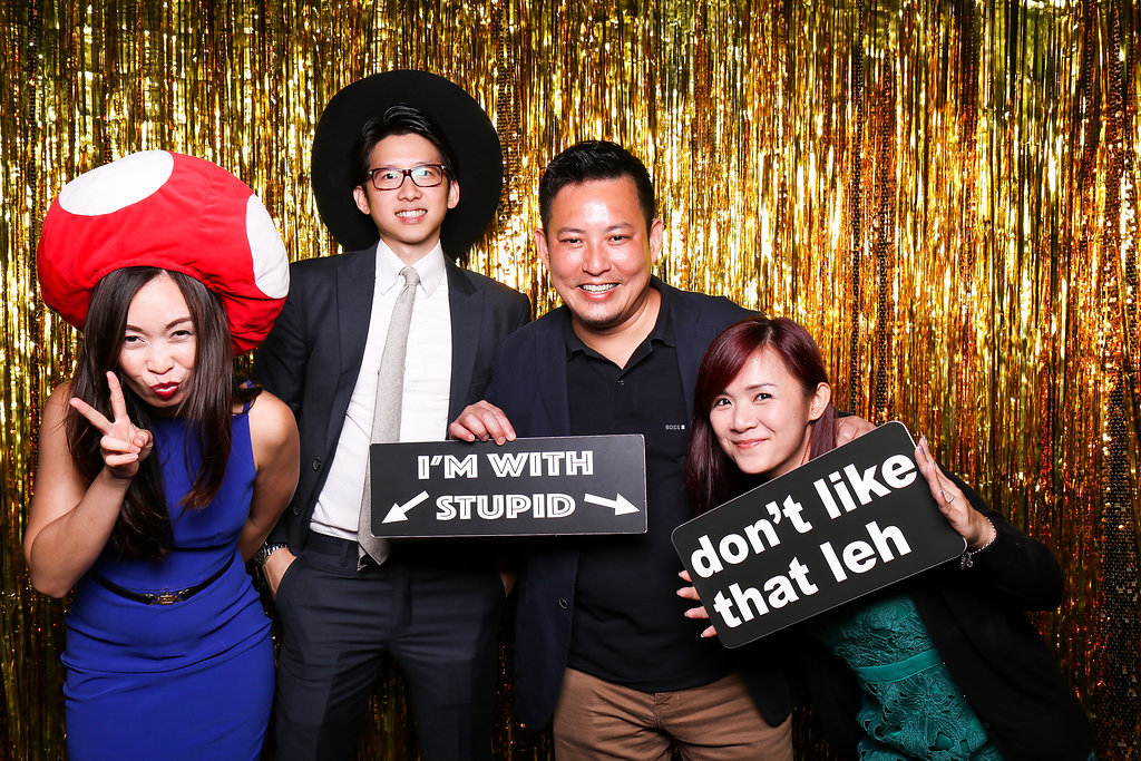 Photobooth photo of group 
