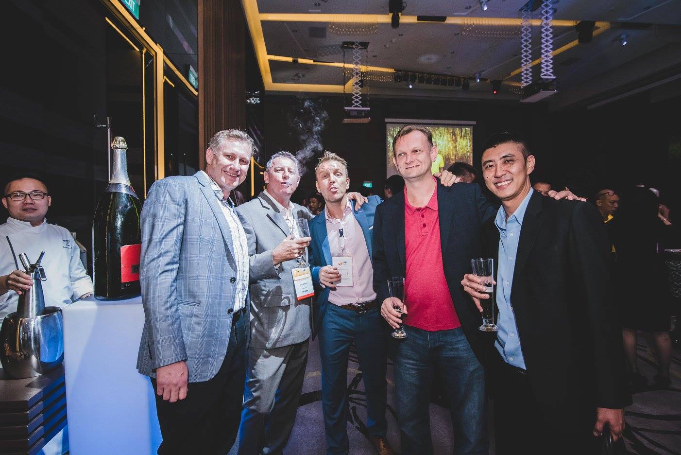 Hospitality networking group of men