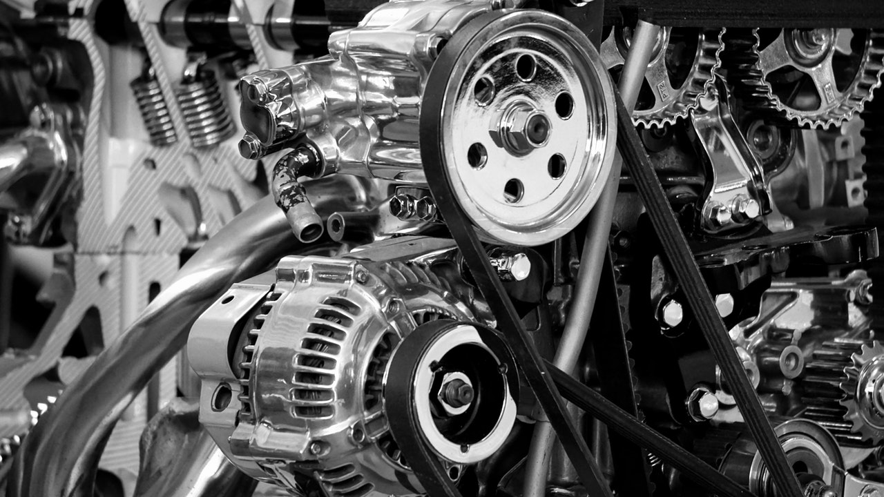 Black And White Car Engine Chrome 190574