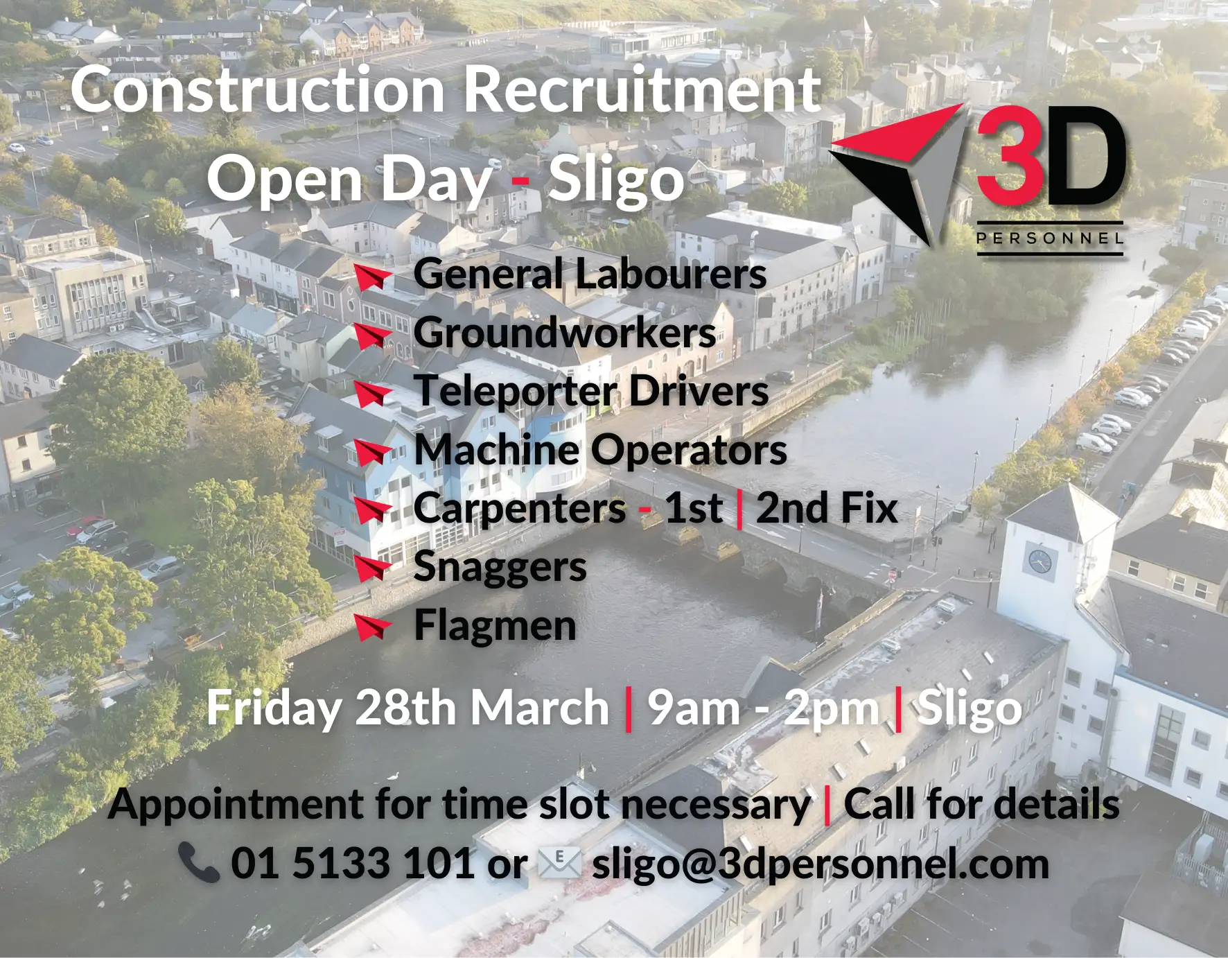 3D Open Day Sligo March 2025 Graphic W