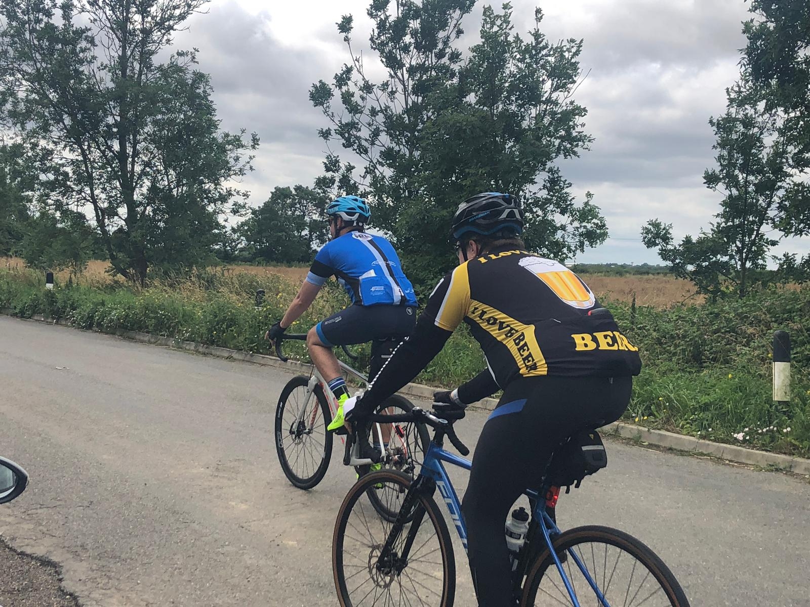 Riding their bikes