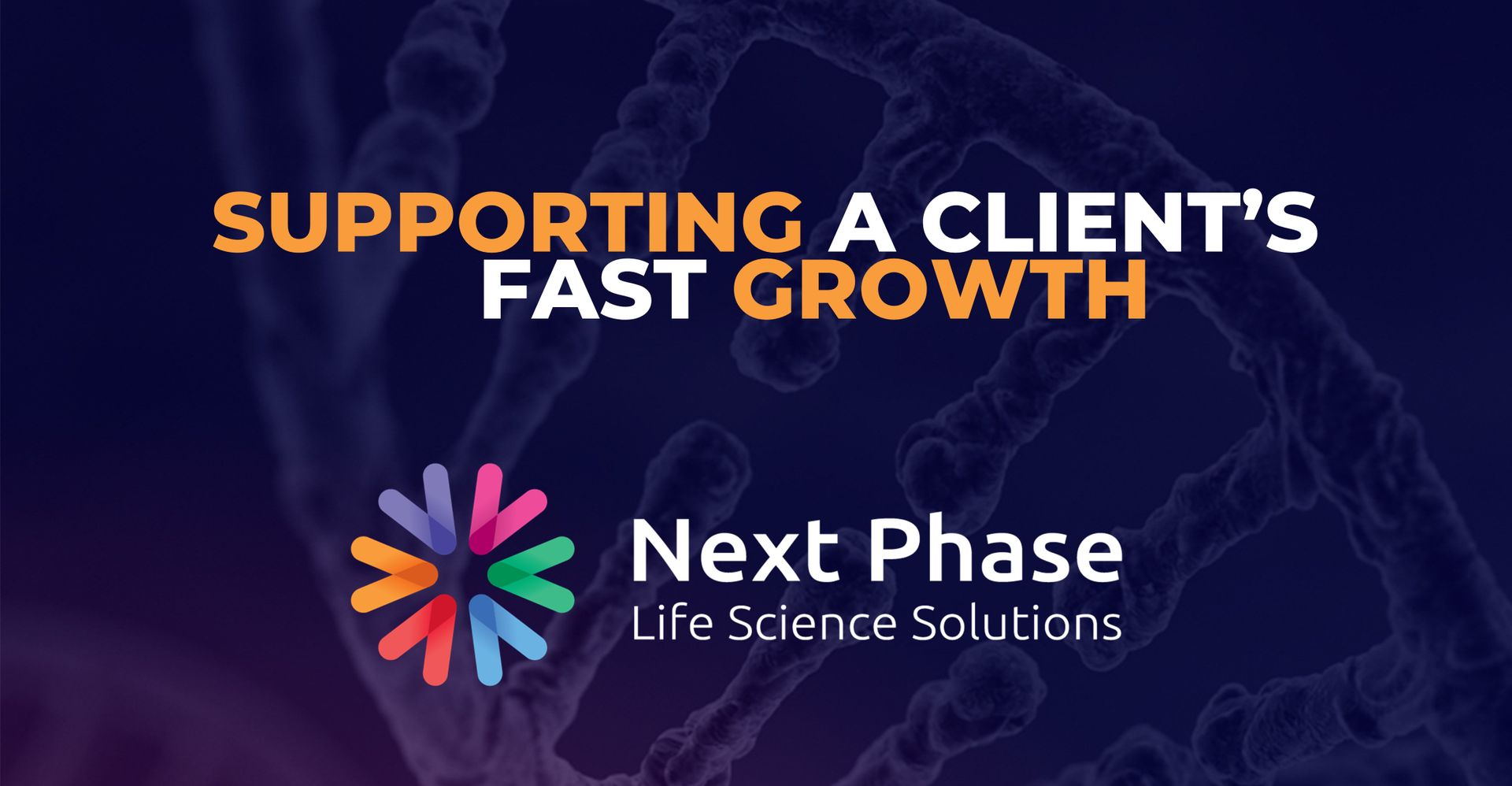This case study illustrates Next Phase’s ability to  provide tailored recruitment solutions, and appropriate personnel, to meet the  requirements of a client that needs to grow quickly by hiring people with very  specific technical skills. Next Phase have been responsible for placing 31 new  starters with a fast-growing life science software business over 2 ½ years.