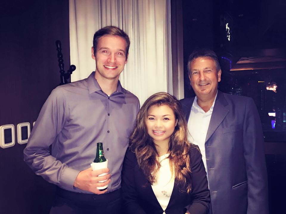 two men and a lady