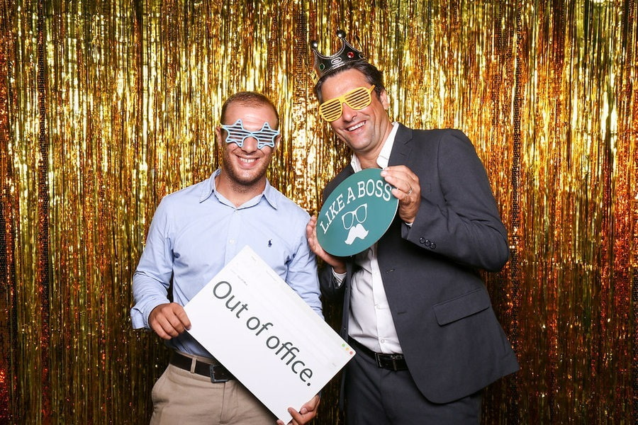 Photobooth photo two men