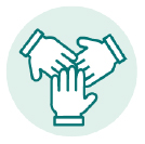 Achieve Together Hands Icon