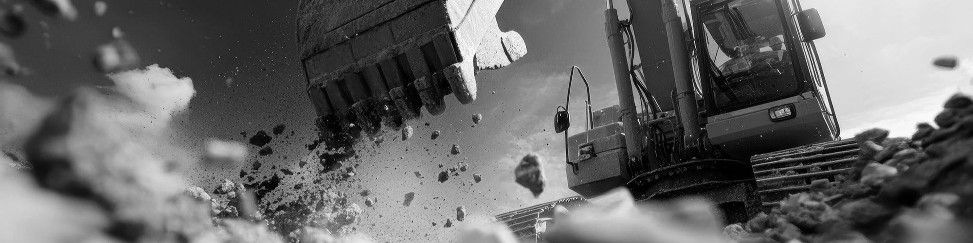 Digger on construction site 