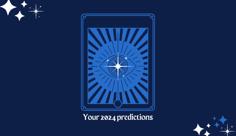 Blue And Yellow Tarot Future 2024 Predictions Social Media Graphic