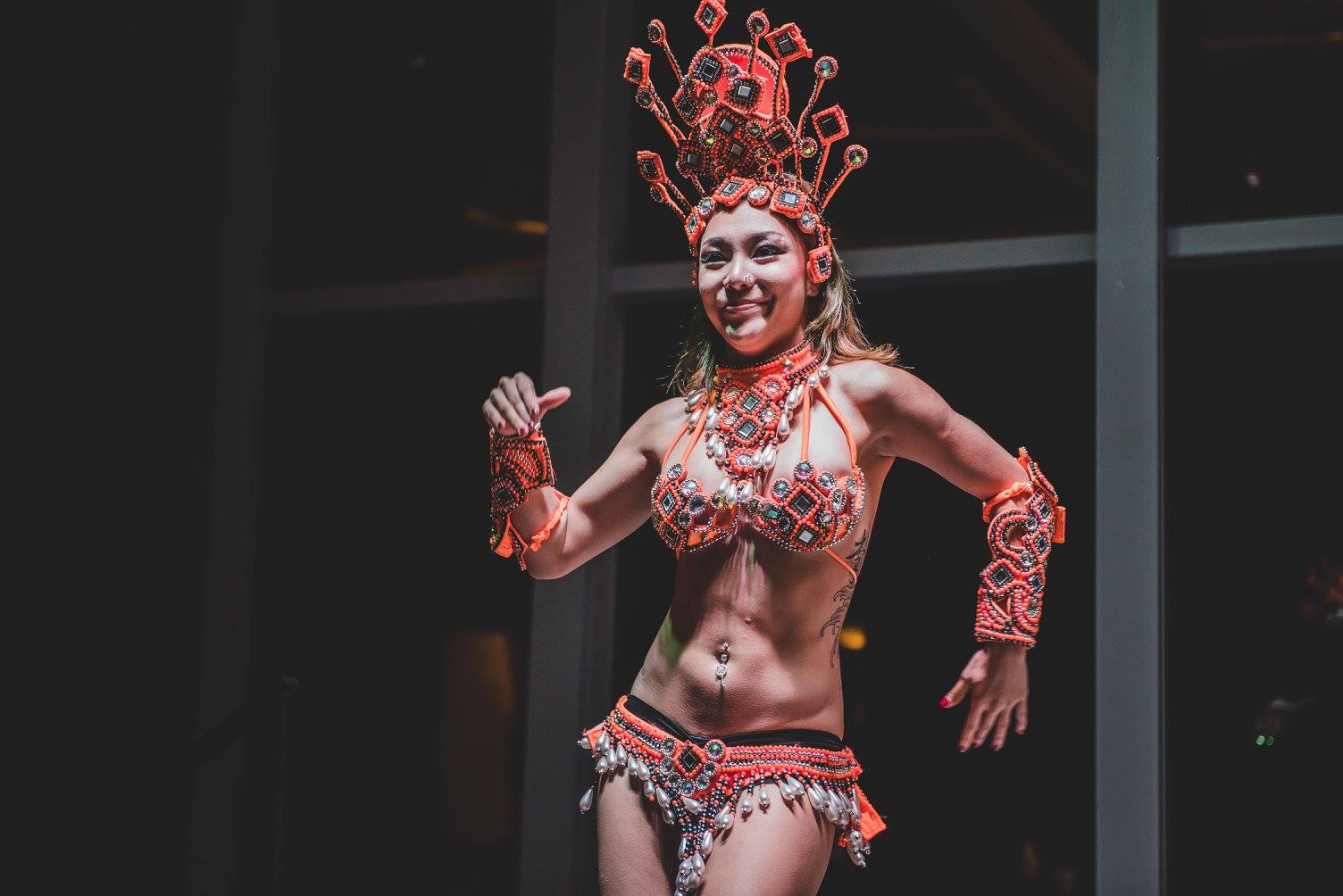 Brazilian dancer in red