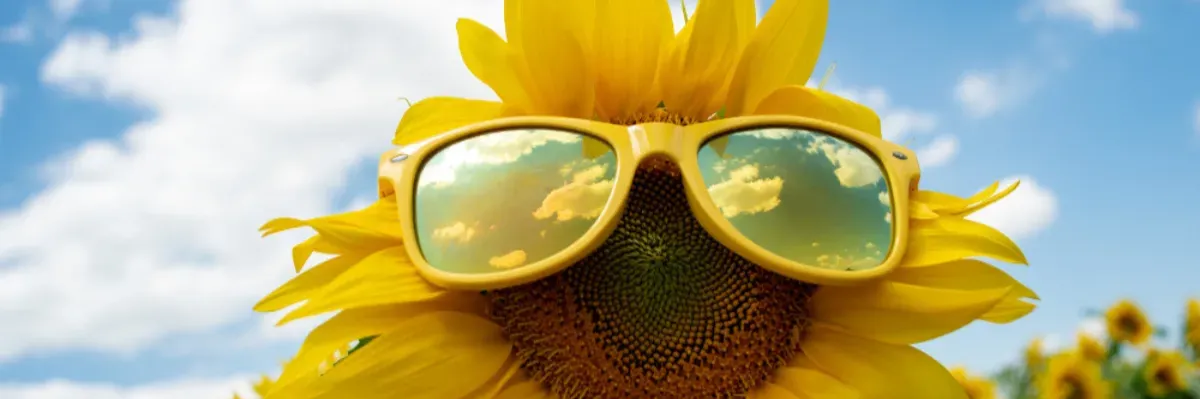 Happy sunflower glasses