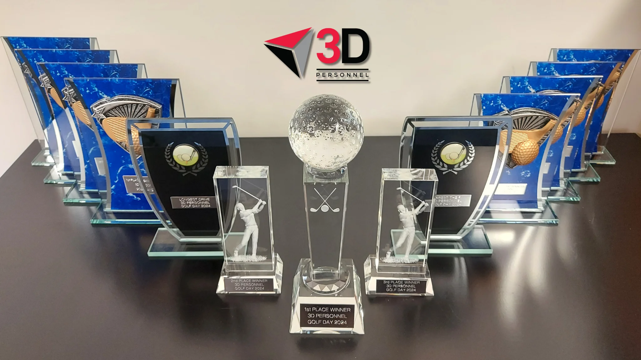 The 3D Personnel Golf Day Trophies 2024