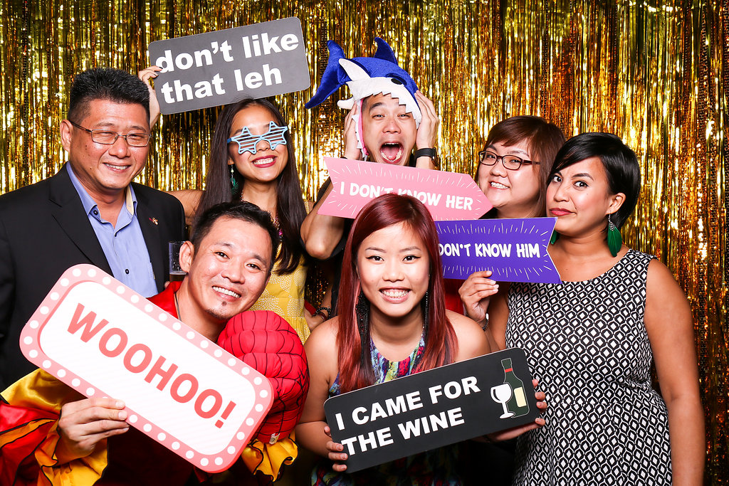 Photobooth photo of group 