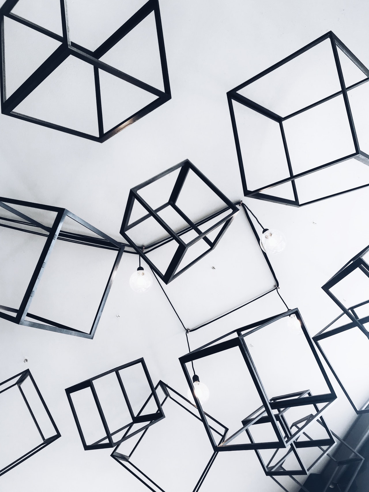 Gray Metal Cubes Decorative 1005644