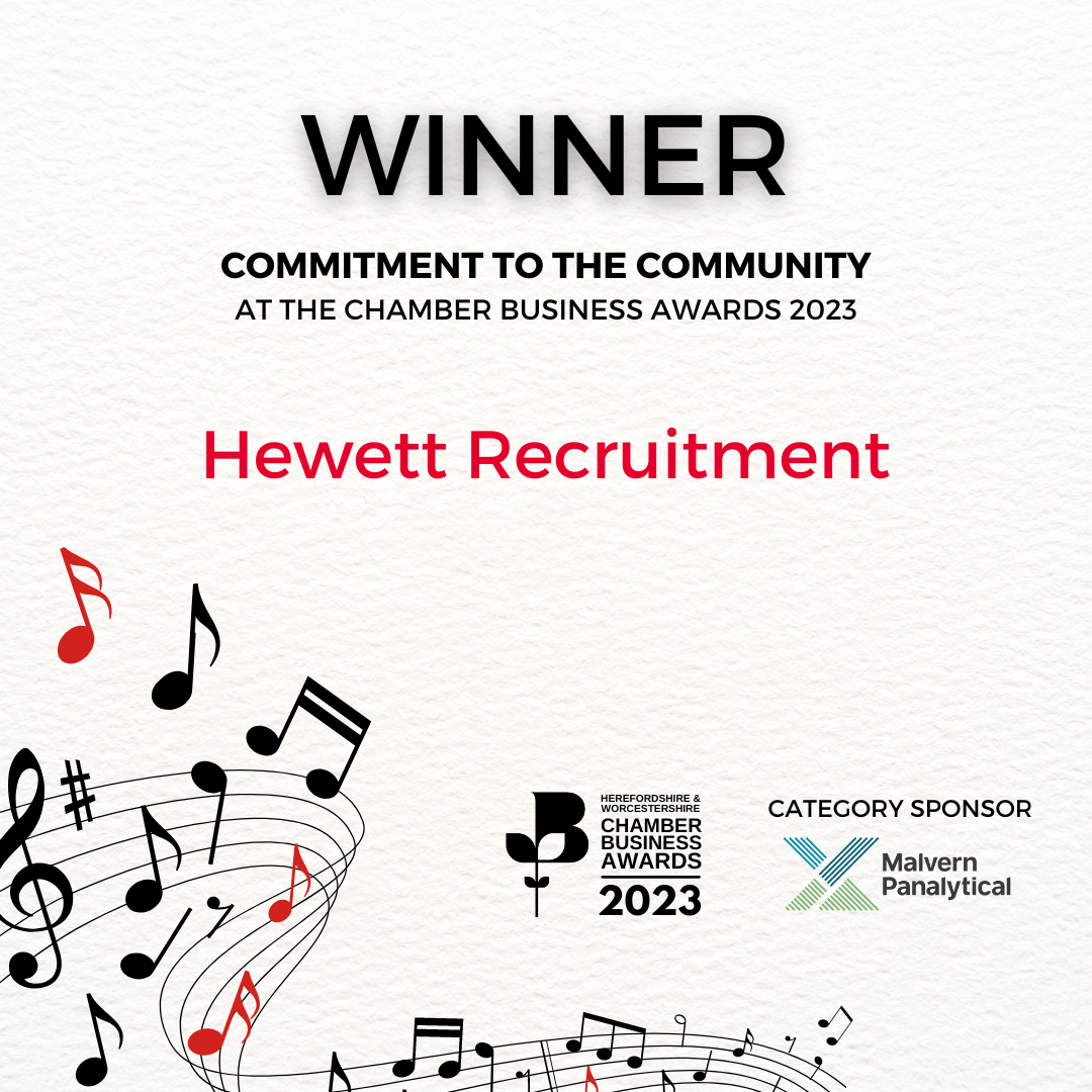 Herefordshire and Worcester Chamber Awards 2023 - Commitment to the Community  logo