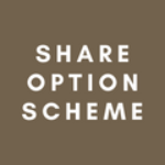 coloured square saying share option scheme